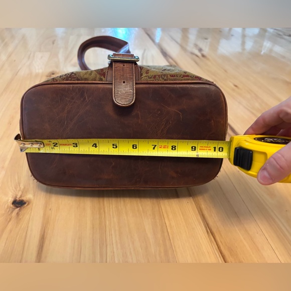 J.Jill floral tapestry 90s leather sling backpack boho Cottagecore - Picture 10 of 11